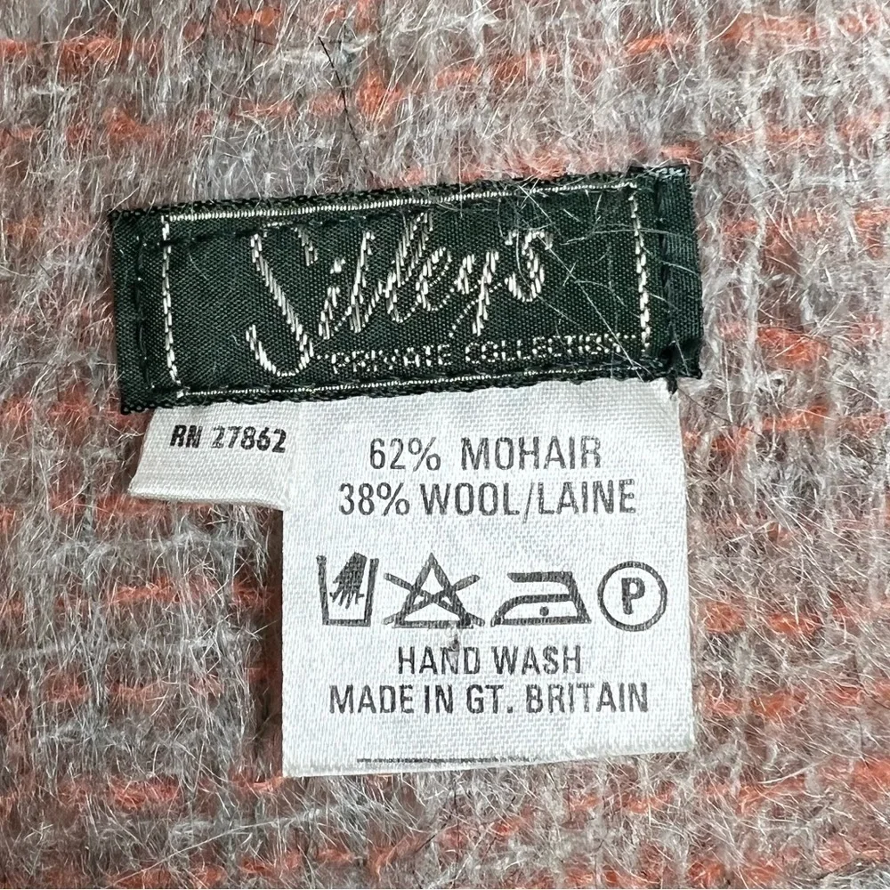 VNTG Wool /‎ Mohair Blend Scarf - Made in Great Britain